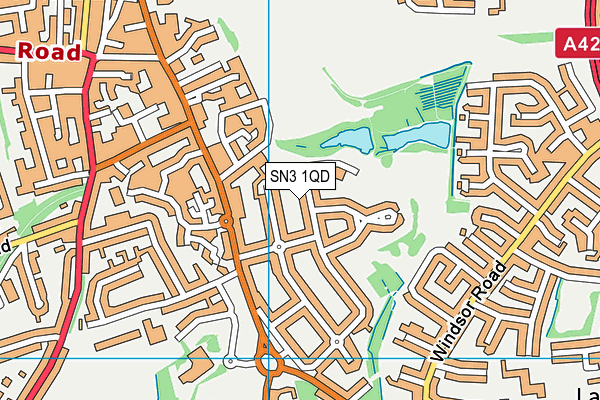 SN3 1QD map - OS VectorMap District (Ordnance Survey)