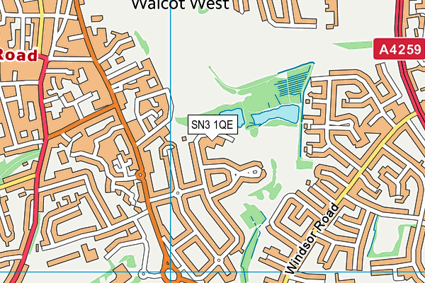 SN3 1QE map - OS VectorMap District (Ordnance Survey)