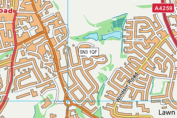 SN3 1QF map - OS VectorMap District (Ordnance Survey)