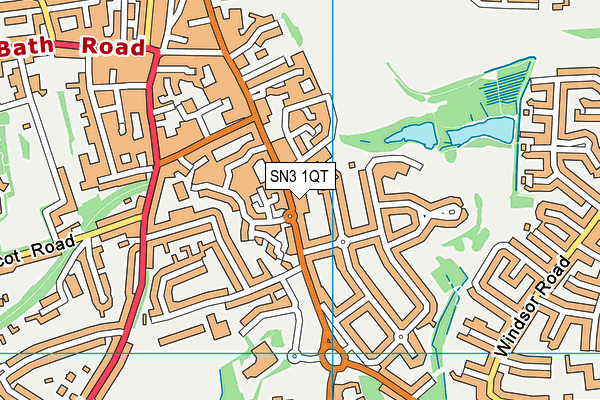 SN3 1QT map - OS VectorMap District (Ordnance Survey)