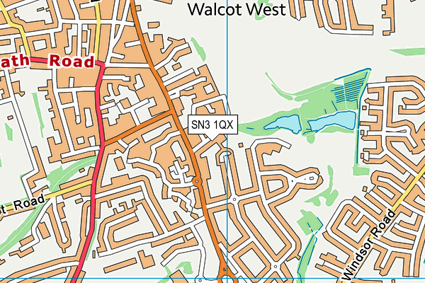 SN3 1QX map - OS VectorMap District (Ordnance Survey)