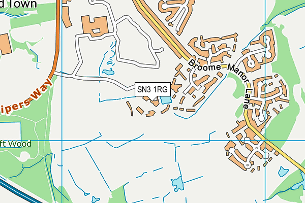 Broome Manor Golf Complex map (SN3 1RG) - OS VectorMap District (Ordnance Survey)
