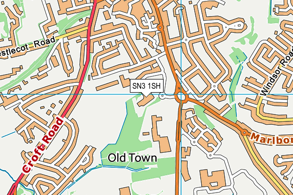 Marriott Leisure Club (Swindon) map (SN3 1SH) - OS VectorMap District (Ordnance Survey)