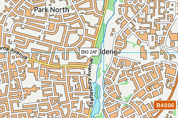 SN3 2AF map - OS VectorMap District (Ordnance Survey)