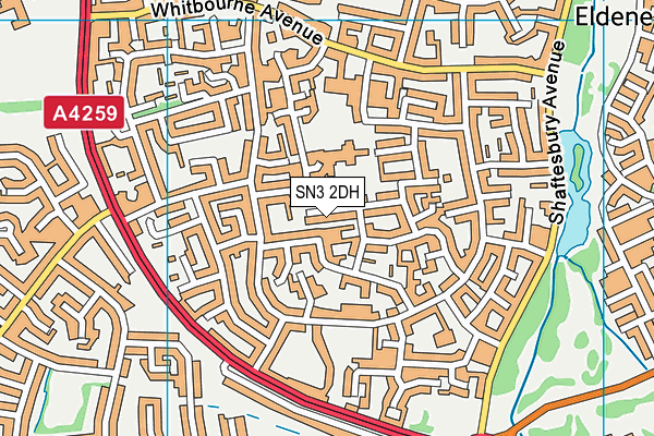 SN3 2DH map - OS VectorMap District (Ordnance Survey)