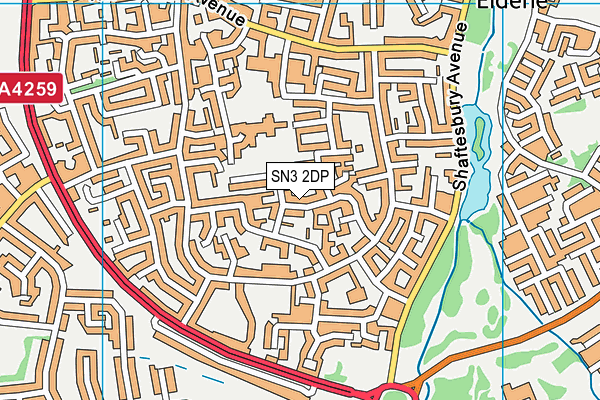 SN3 2DP map - OS VectorMap District (Ordnance Survey)