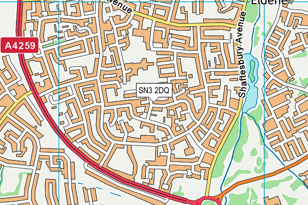 SN3 2DQ map - OS VectorMap District (Ordnance Survey)