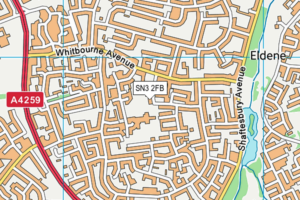 SN3 2FB map - OS VectorMap District (Ordnance Survey)