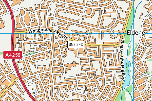 SN3 2FD map - OS VectorMap District (Ordnance Survey)