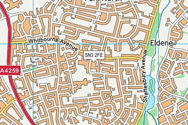 SN3 2FE map - OS VectorMap District (Ordnance Survey)