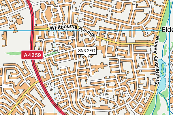 SN3 2FG map - OS VectorMap District (Ordnance Survey)