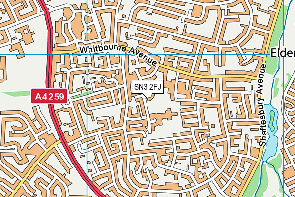 SN3 2FJ map - OS VectorMap District (Ordnance Survey)