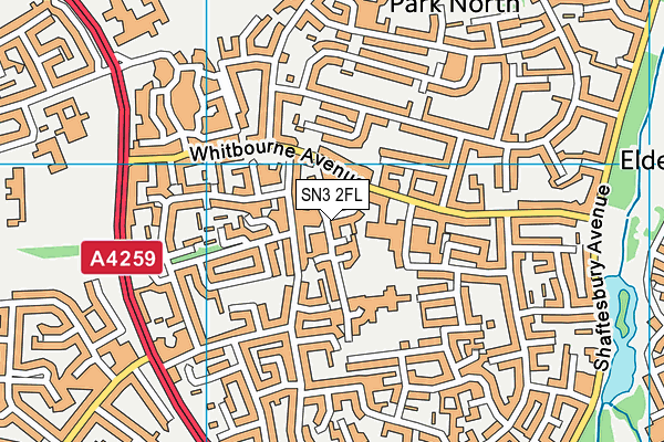 SN3 2FL map - OS VectorMap District (Ordnance Survey)