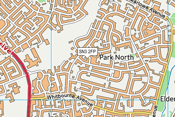 SN3 2FP map - OS VectorMap District (Ordnance Survey)