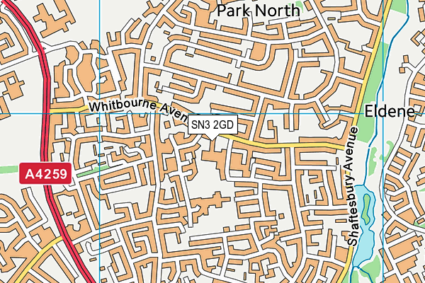 SN3 2GD map - OS VectorMap District (Ordnance Survey)