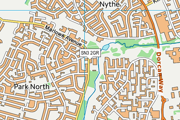SN3 2GR map - OS VectorMap District (Ordnance Survey)