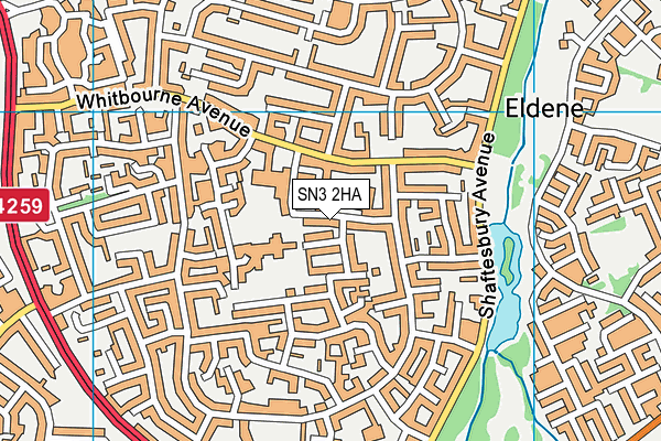 OakTree Nursery and Primary School map (SN3 2HA) - OS VectorMap District (Ordnance Survey)