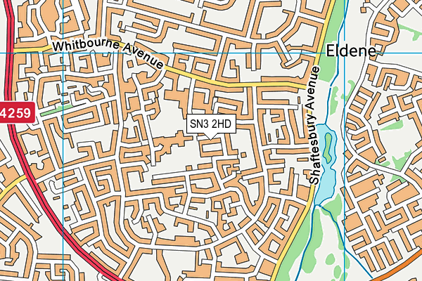 SN3 2HD map - OS VectorMap District (Ordnance Survey)