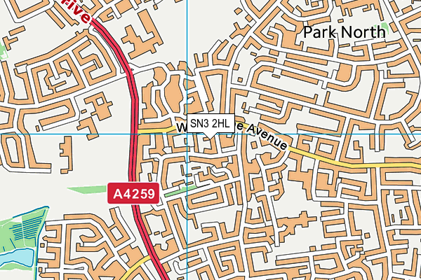 SN3 2HL map - OS VectorMap District (Ordnance Survey)