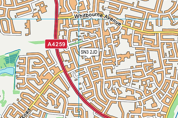 SN3 2JD map - OS VectorMap District (Ordnance Survey)