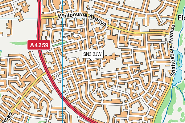 SN3 2JW map - OS VectorMap District (Ordnance Survey)