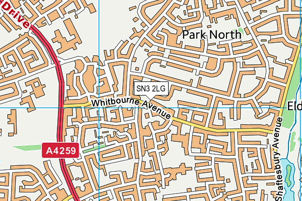 SN3 2LG map - OS VectorMap District (Ordnance Survey)