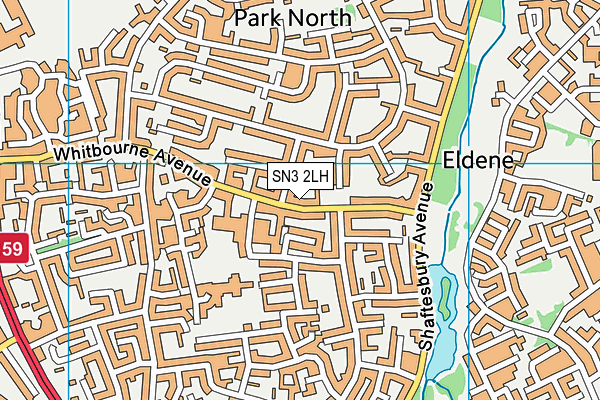SN3 2LH map - OS VectorMap District (Ordnance Survey)
