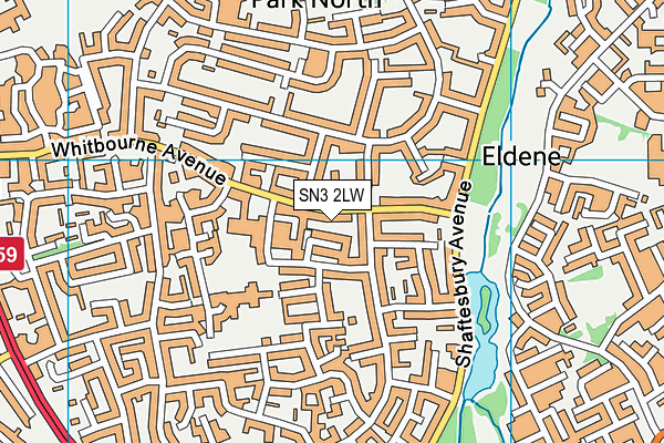 SN3 2LW map - OS VectorMap District (Ordnance Survey)