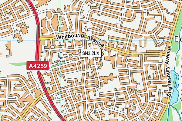 SN3 2LX map - OS VectorMap District (Ordnance Survey)