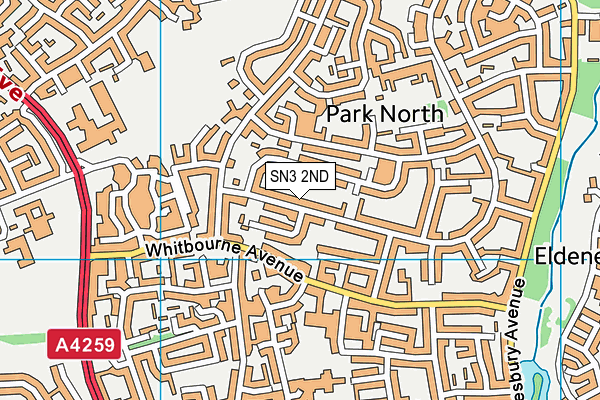 SN3 2ND map - OS VectorMap District (Ordnance Survey)