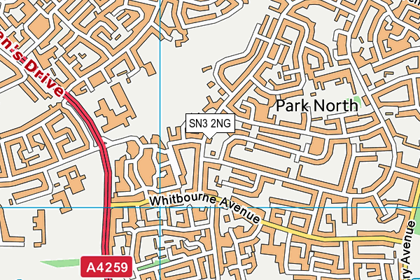 SN3 2NG map - OS VectorMap District (Ordnance Survey)