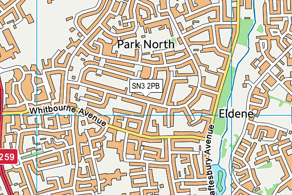 SN3 2PB map - OS VectorMap District (Ordnance Survey)