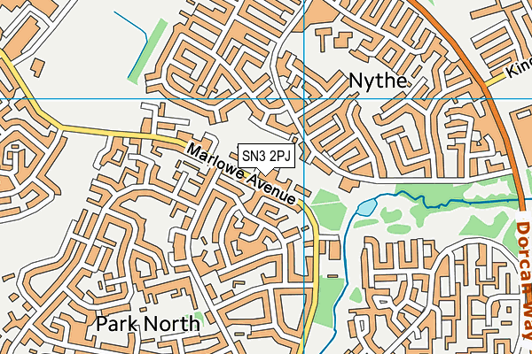 SN3 2PJ map - OS VectorMap District (Ordnance Survey)