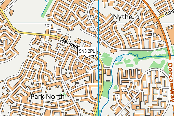 SN3 2PL map - OS VectorMap District (Ordnance Survey)