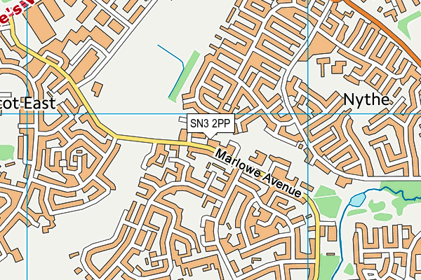 SN3 2PP map - OS VectorMap District (Ordnance Survey)