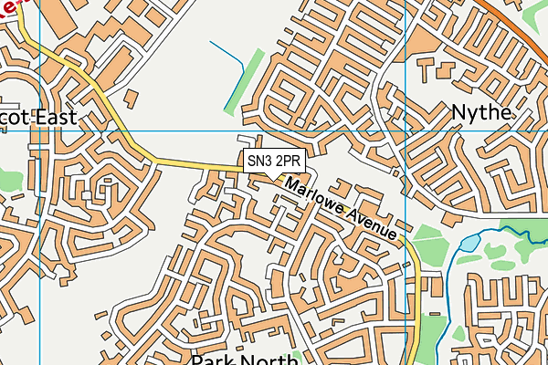 SN3 2PR map - OS VectorMap District (Ordnance Survey)
