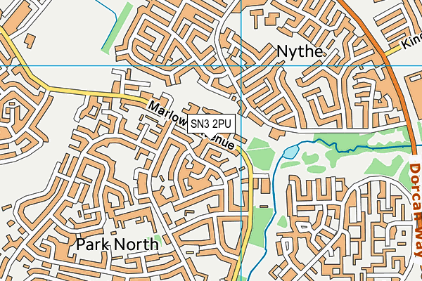 SN3 2PU map - OS VectorMap District (Ordnance Survey)