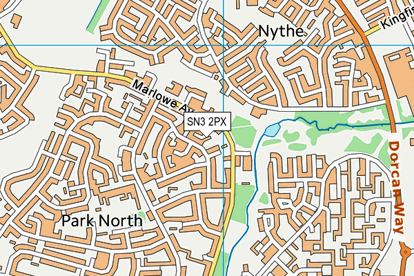 SN3 2PX map - OS VectorMap District (Ordnance Survey)