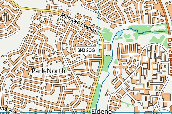 SN3 2QG map - OS VectorMap District (Ordnance Survey)