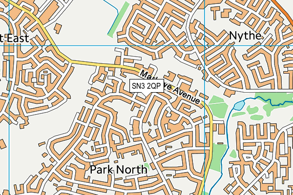 SN3 2QP map - OS VectorMap District (Ordnance Survey)