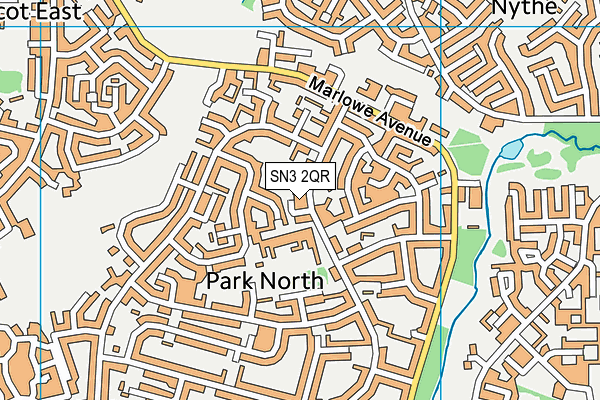 SN3 2QR map - OS VectorMap District (Ordnance Survey)