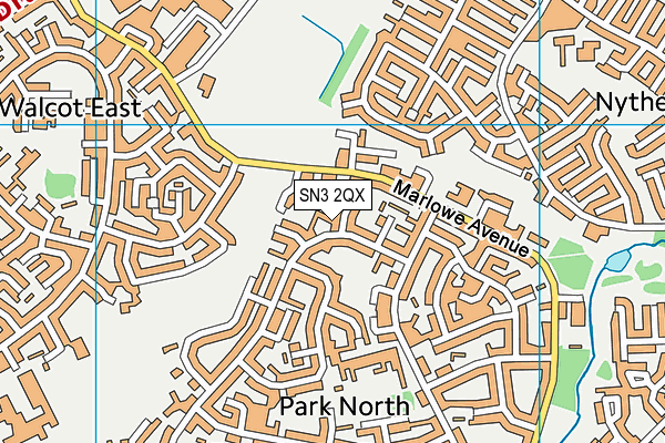 SN3 2QX map - OS VectorMap District (Ordnance Survey)