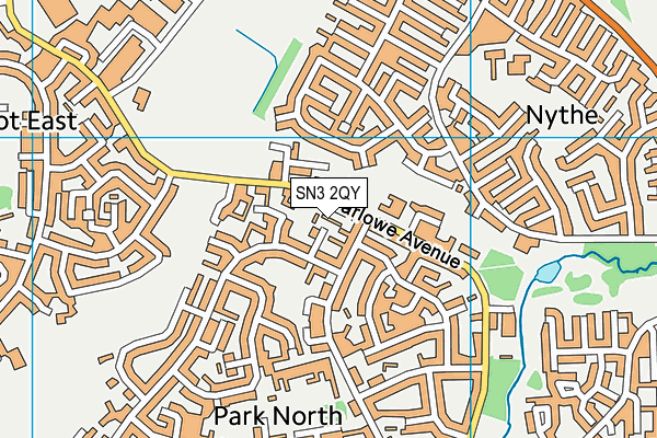 SN3 2QY map - OS VectorMap District (Ordnance Survey)