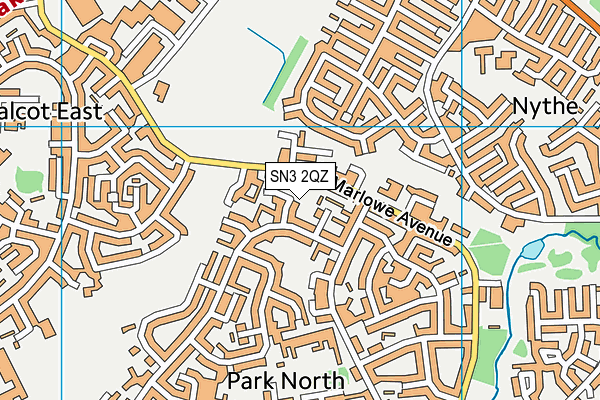 SN3 2QZ map - OS VectorMap District (Ordnance Survey)