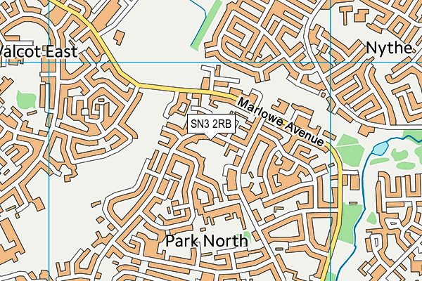 SN3 2RB map - OS VectorMap District (Ordnance Survey)