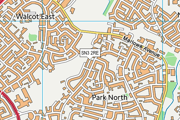 SN3 2RE map - OS VectorMap District (Ordnance Survey)