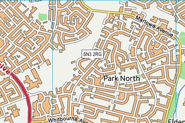 SN3 2RG map - OS VectorMap District (Ordnance Survey)