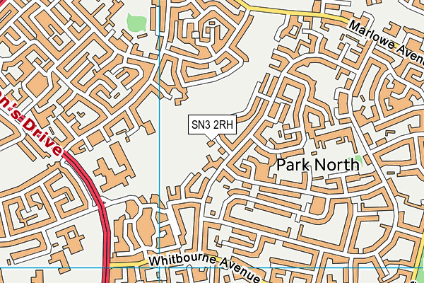 SN3 2RH map - OS VectorMap District (Ordnance Survey)