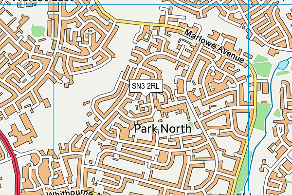 SN3 2RL map - OS VectorMap District (Ordnance Survey)