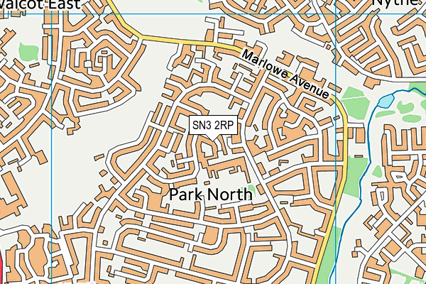 SN3 2RP map - OS VectorMap District (Ordnance Survey)